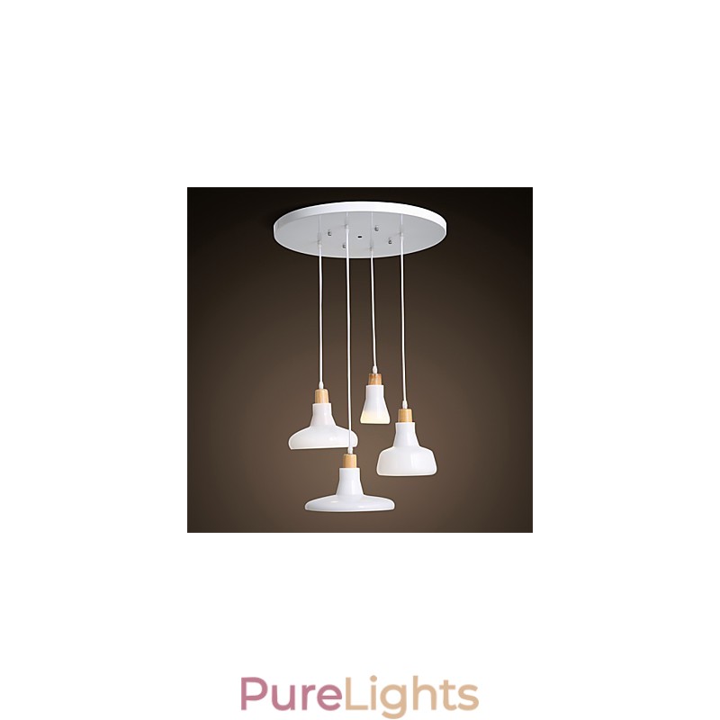 Creative Characteristic 4 Light Pendant with Iron Shade