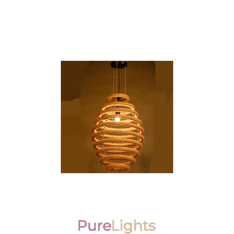 American Country Hemp Honeycomb Chandelier