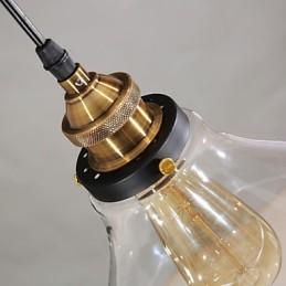 Traditional Classic Vintage Retro Country Globe Pendant Light