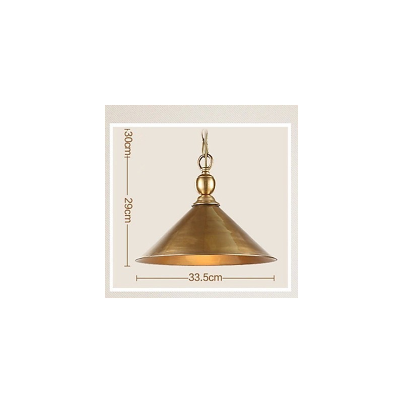 Pure Brass Pendant Light Mini Style Traditional Classic Metal