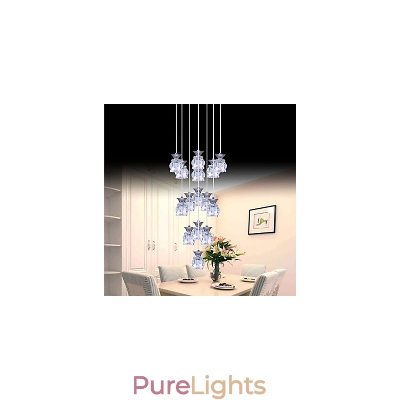 Restaurant 15 Head Of Modern Simple Crystal Pendant Pendant