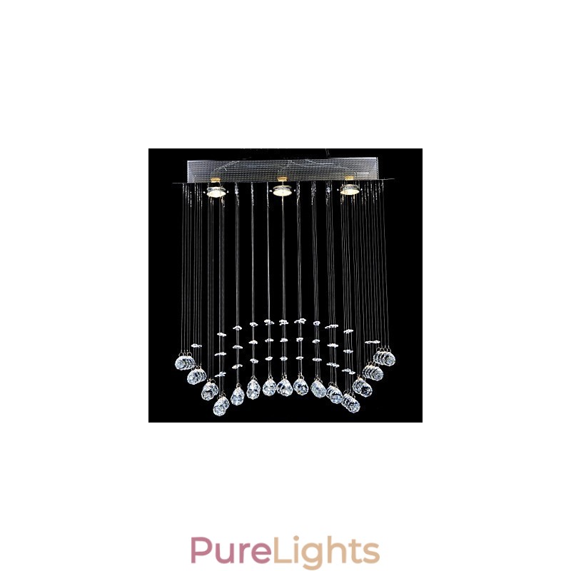 Traditional Classic Crystal Chrome Metal Flush Mount