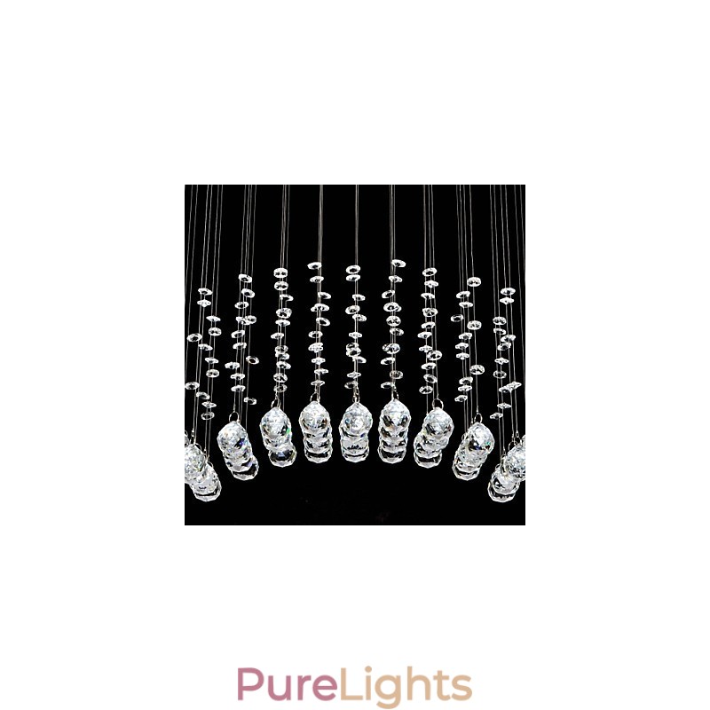 Traditional Classic Crystal Chrome Metal Flush Mount