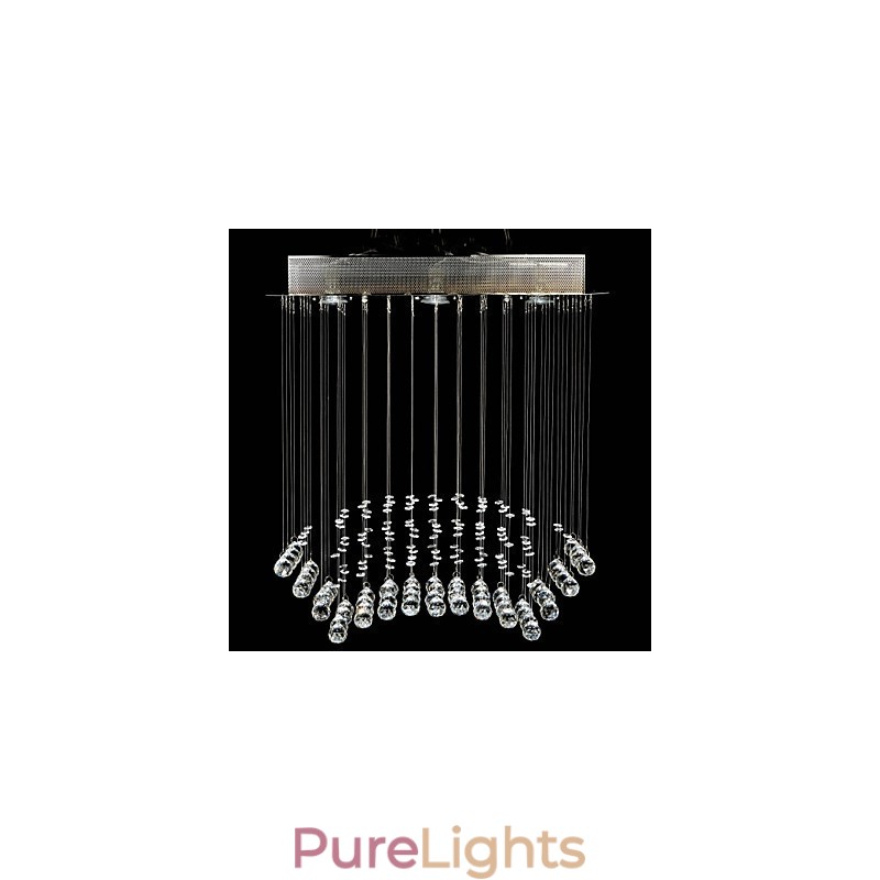 Traditional Classic Crystal Chrome Metal Flush Mount