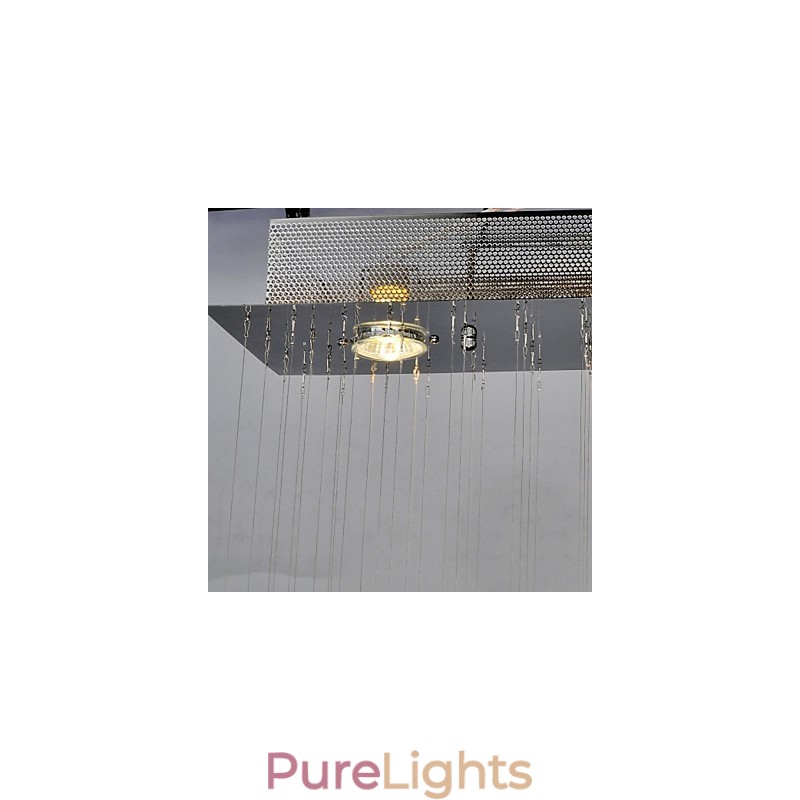 Traditional Classic Crystal Chrome Metal Flush Mount