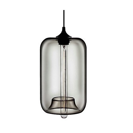 70W Transparent Glass Pendant Light in Black Bubble Design 70W Transparent Glass Pendant Light in Black Bubble Design