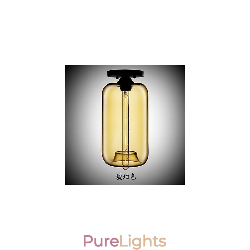Retro Creative Single Head Glass Pendant Lamp Cafe In The Goldfish Bowl