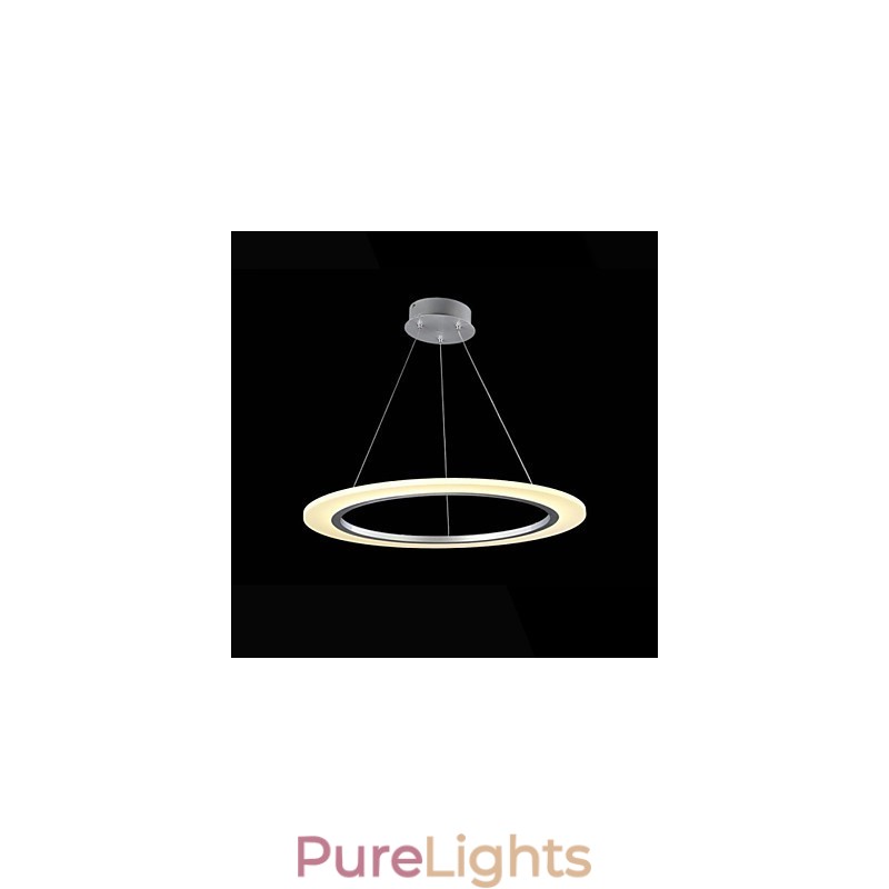 Pendant Light Round Ceiling Chandelier Milky Acrylic Ceiling Lamps with Single Ring