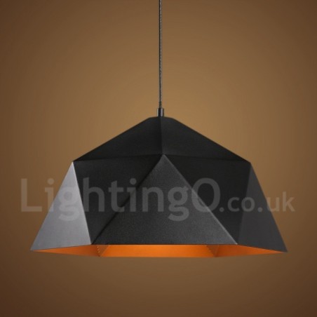 Black 1 Light Modern Contemporary Pendant Light