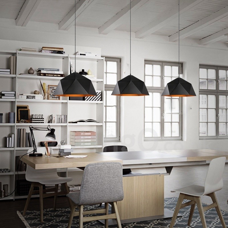 Black 1 Light Modern Contemporary Pendant Light