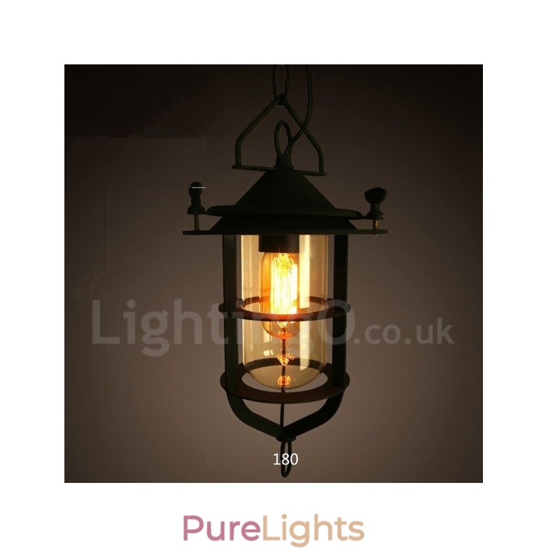 Retro Vintage Metal 1 Light Pendant Light