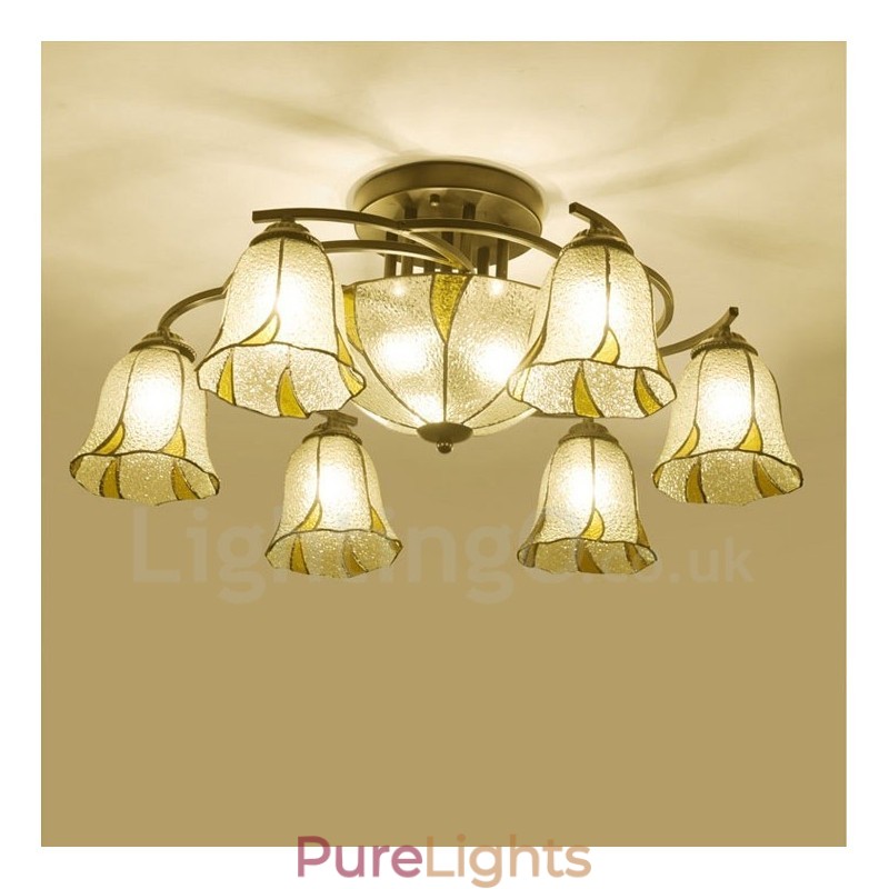 9 Light Mediterranean Style Integrated Bath Metal Chandelier
