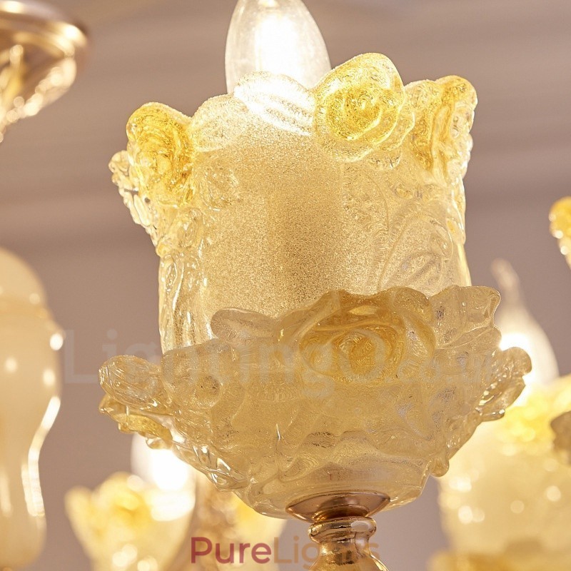 15 Light Traditional Classic Integrated Metal Chandelier