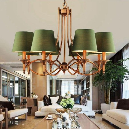 8 Light Rustic Lodge Integrated Metal Chandelier 8 Light Rustic Lodge Integrated Metal Chandelier