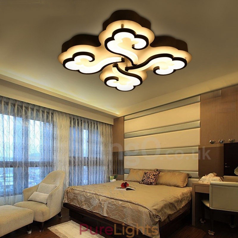 4 Light Modern Contemporary Integrated Flush Mount Light