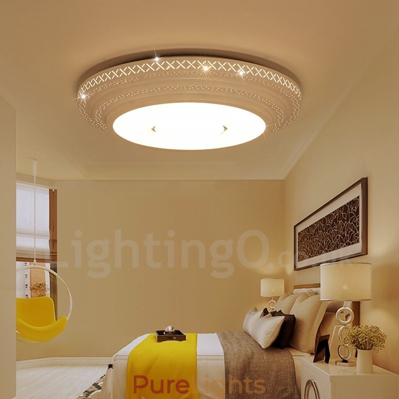 Modern Contemporary Integrated Metal Flush Mount Light