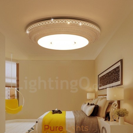 Modern Contemporary Integrated Metal Flush Mount Light