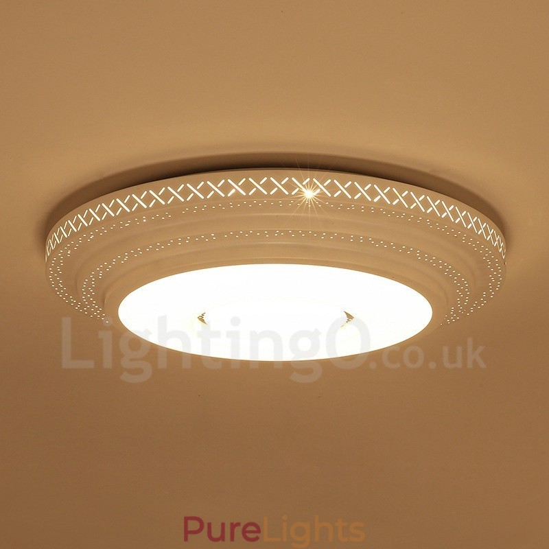 Modern Contemporary Integrated Metal Flush Mount Light