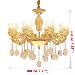 European Style Atmosphere Zinc Alloy Crystal Home Chandelier