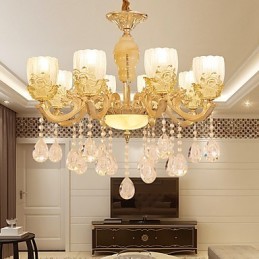 European Style Atmosphere Zinc Alloy Crystal Home Chandelier