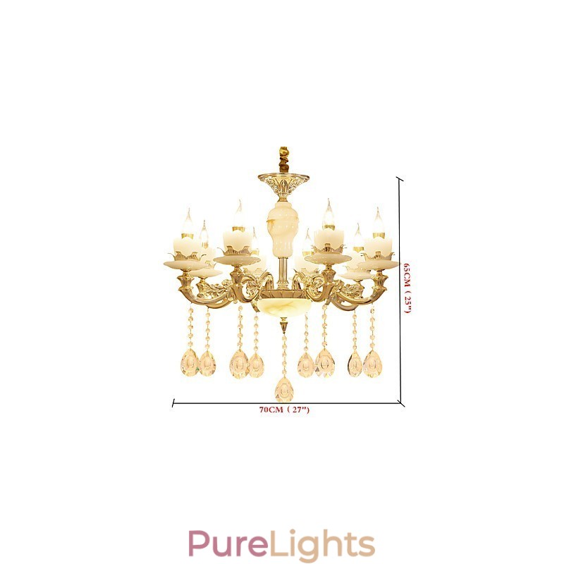 European Style Atmosphere Zinc Alloy Crystal Home Chandelier