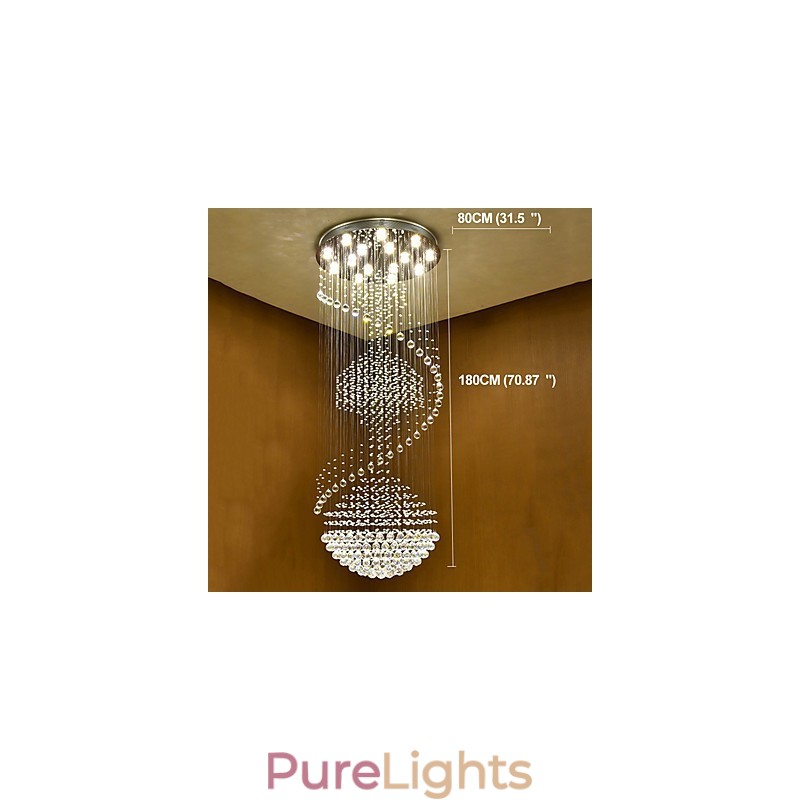 Modern Crystal Ceiling Pendant Light Indoor Chandelier Home Hanging Lighting Lamps Fixtures