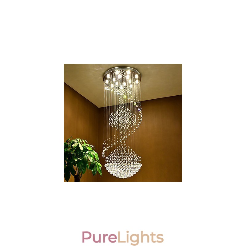 Modern Crystal Ceiling Pendant Light Indoor Chandelier Home Hanging Lighting Lamps Fixtures