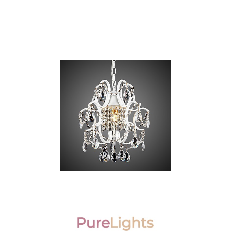 Iron Painting Chandelier with Clear Crystal Modern Lighting Lamp