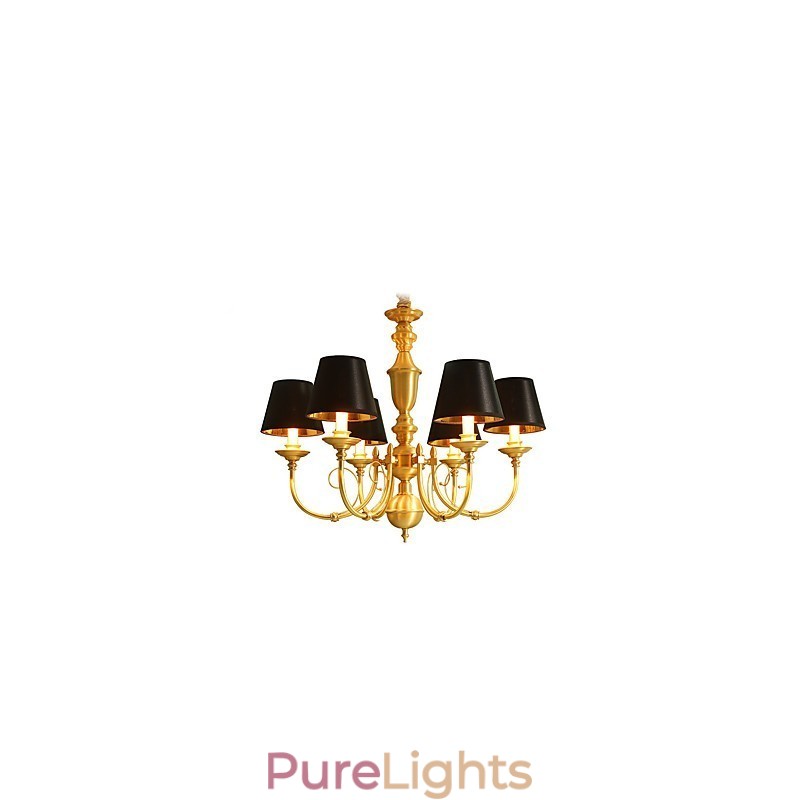Chandelier Traditional Classic Country Brass Feature for Mini Style Metal 6 Bulbs
