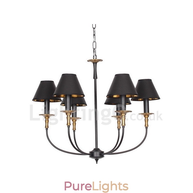 6 Light Rustic Retro Contemporary Candle Style Chandelier