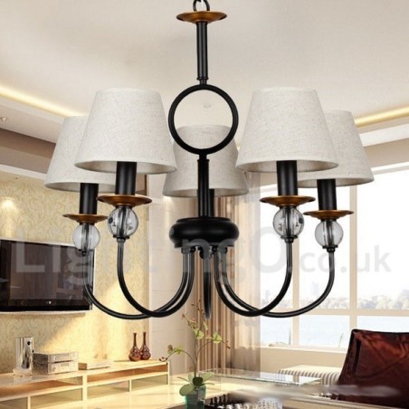 5 Light Rustic Retro Black Mediterranean Style Contemporary Candle Style Chandelier 5 Light Rustic Retro Black Mediterranean Style Contemporary Candle Style Chandelier