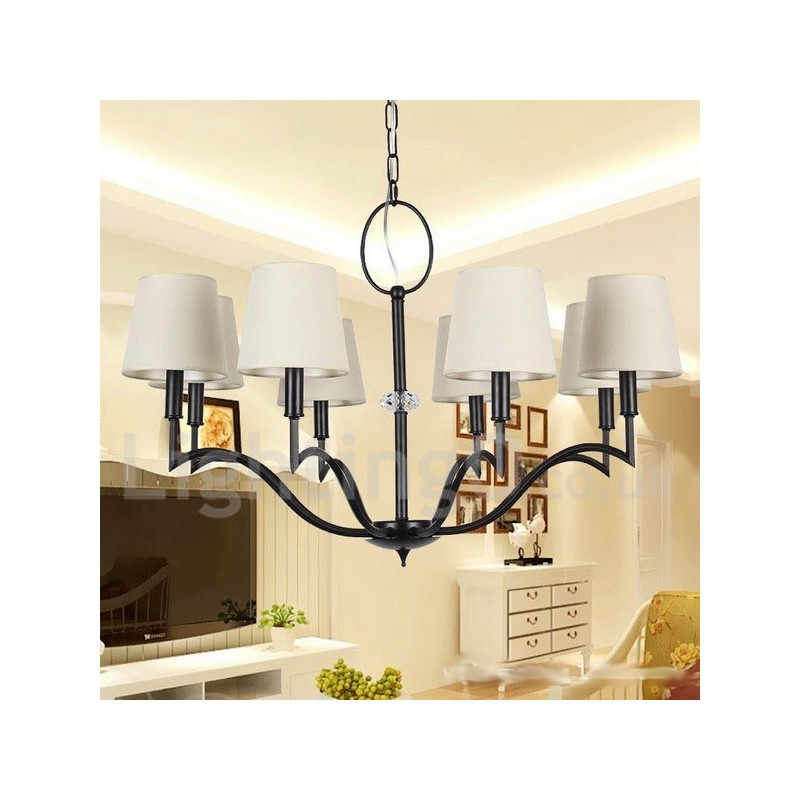 8 Light Modern Contemporary Candle Style Chandelier