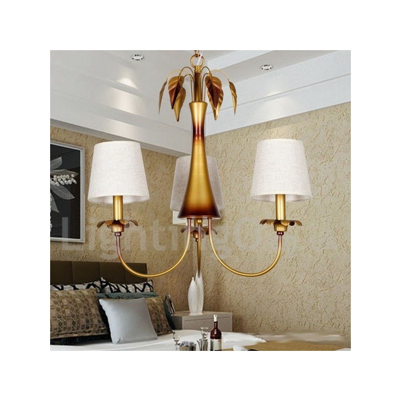3 Light Modern Contemporary Rustic Candle Style Chandelier