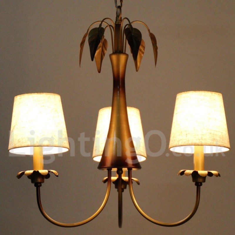 3 Light Modern Contemporary Rustic Candle Style Chandelier