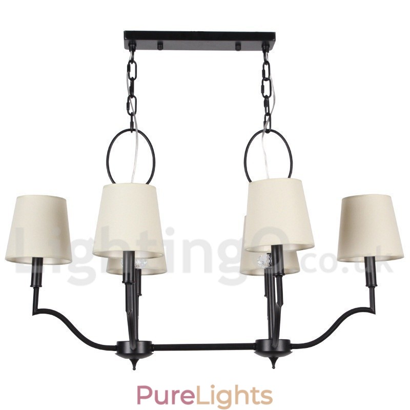 6 Light Modern Contemporary Candle Style Chandelier