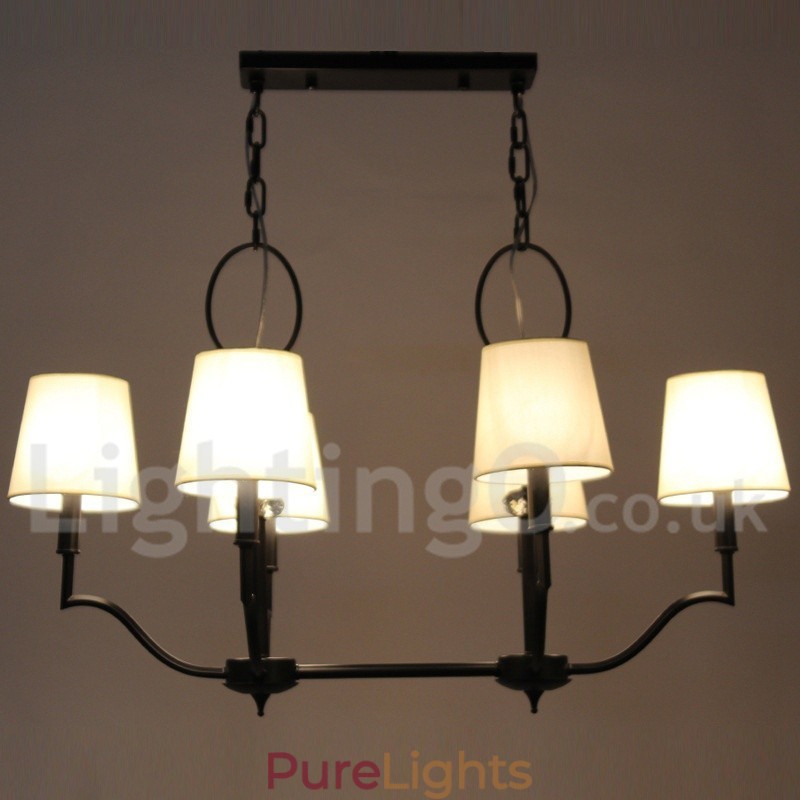 6 Light Modern Contemporary Candle Style Chandelier