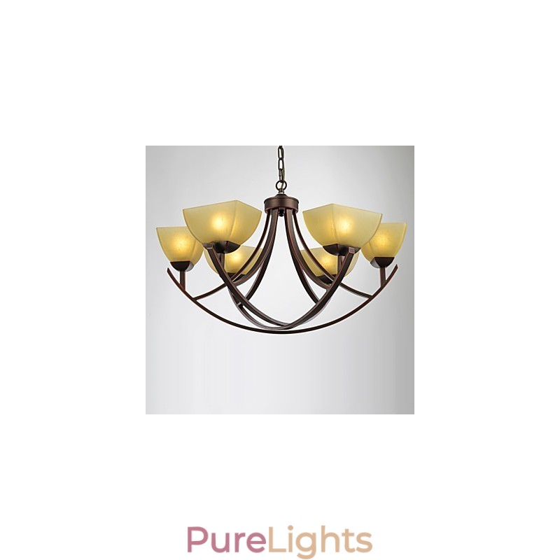 Chandelier 6 Lights Traditional Classic Vintage Metal