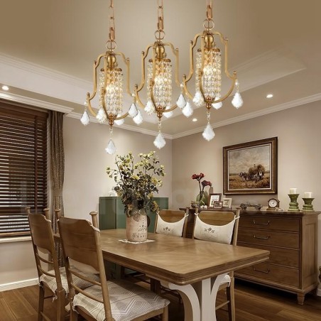 1 Light Retro Rustic Luxury Brass Pendant Lamp Chandelier with Crystal Shade 1 Light Retro Rustic Luxury Brass Pendant Lamp Chandelier with Crystal Shade
