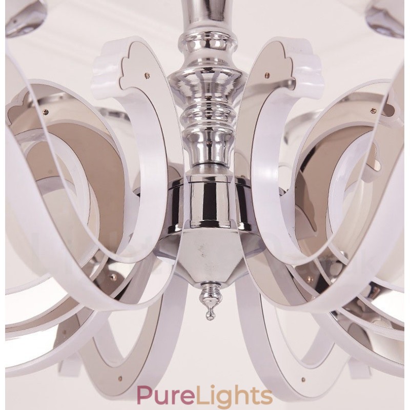 8 Light Modern Contemporary Luxury Pendant Lamp Chandelier with Glass Shade