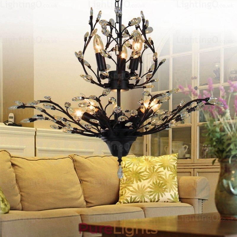 8 Light Country Rustic Chandelier