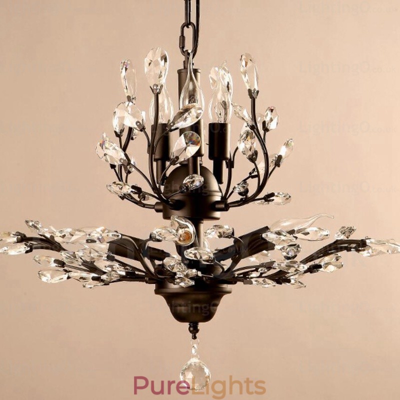 8 Light Country Rustic Chandelier