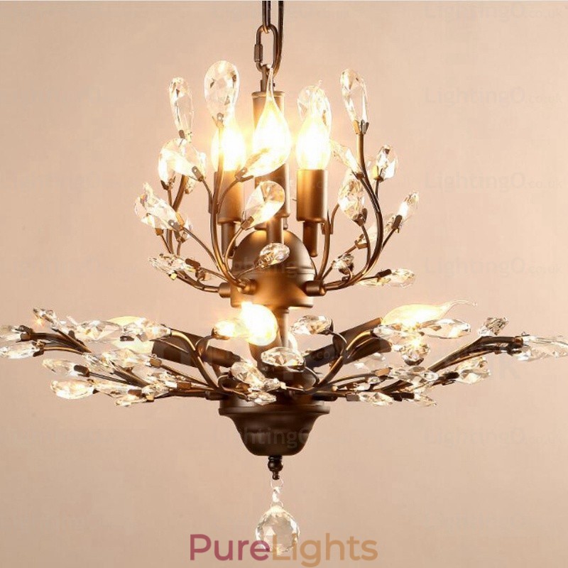 8 Light Country Rustic Chandelier