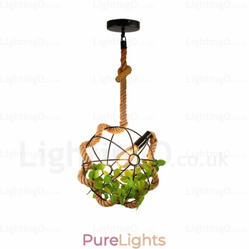 1 Light Country Rustic Vintage Retro Pendant Light