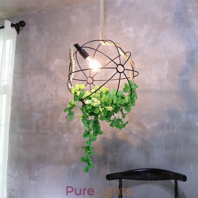 1 Light Country Rustic Vintage Retro Pendant Light