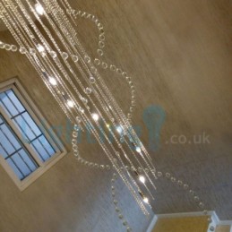 Modern Contemporary Chandelier Flush mount Pendant Fixture Crystal Rain Drop Light