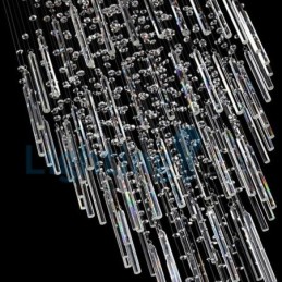 Modern Contemporary Chandelier Flush mount Pendant Fixture Crystal Rain Drop Light