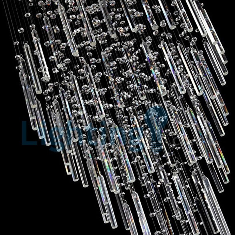 Modern Contemporary Chandelier Flush mount Pendant Fixture Crystal Rain Drop Light