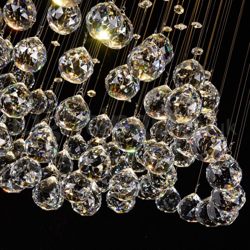 Modern Contemporary Chandelier Flush mount Pendant Fixture Crystal Rain Drop Light