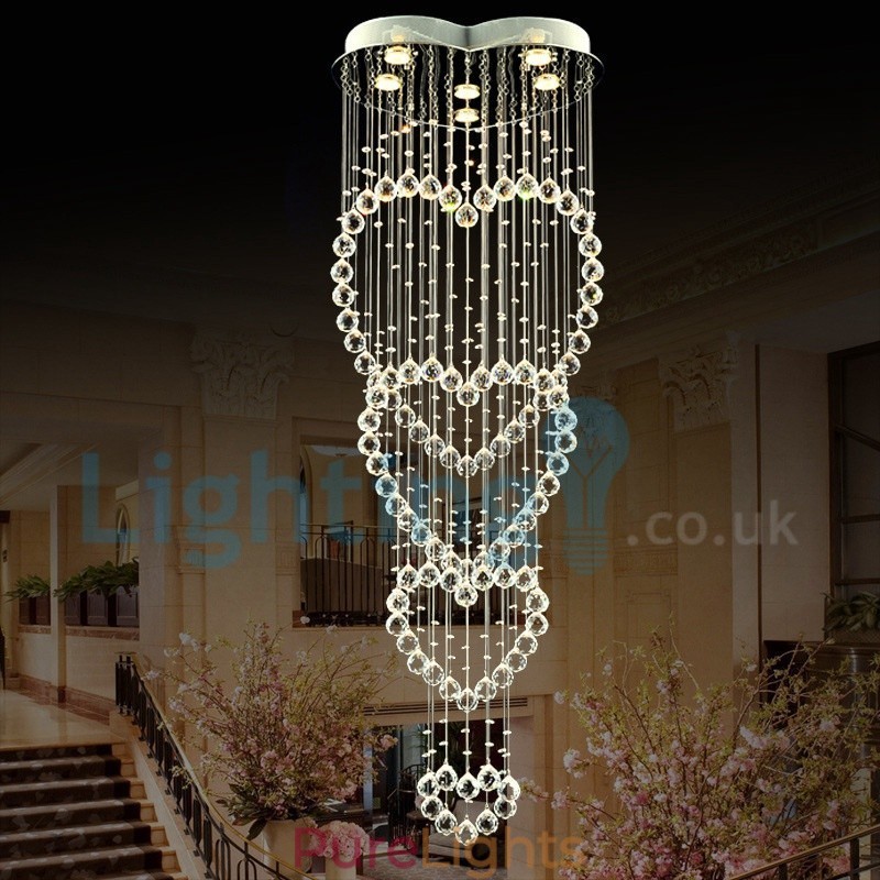 Modern Contemporary Chandelier Flush mount Pendant Fixture Crystal Rain Drop Light