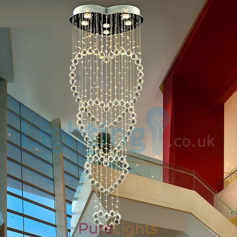 Modern Contemporary Chandelier Flush mount Pendant Fixture Crystal Rain Drop Light